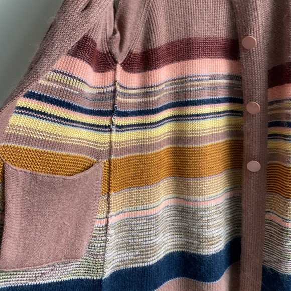 Missoni Sleeveless Striped Dusty Pink Wool Cardigan - Picture 10 of 14